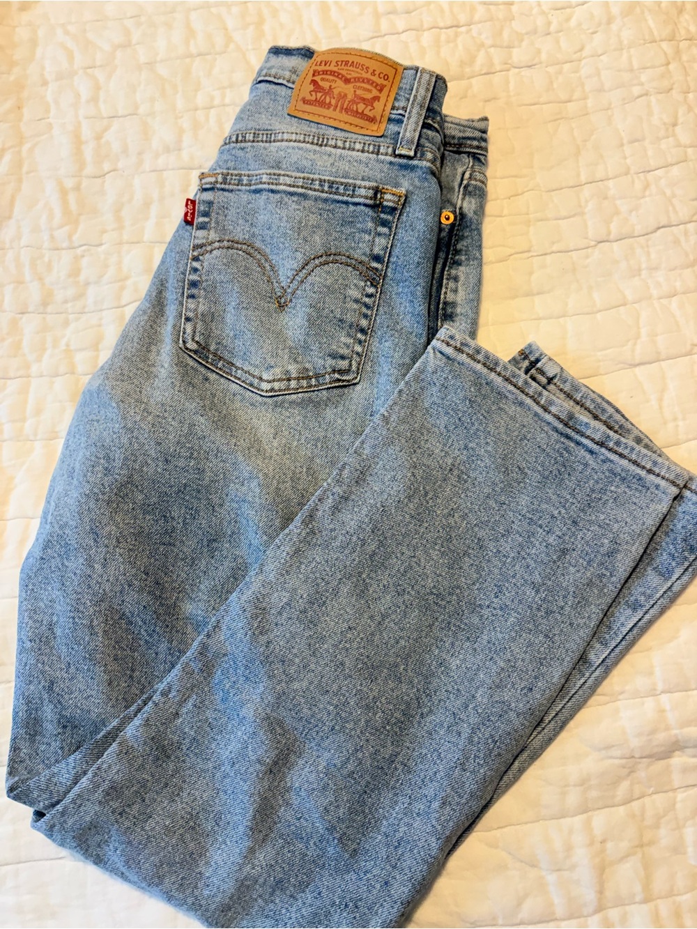 Levi's Light Blue Wedgie Straight Leg Jeans